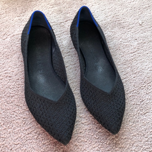 Rothys The Point in Black Honeycomb size 8 - Picture 1 of 9